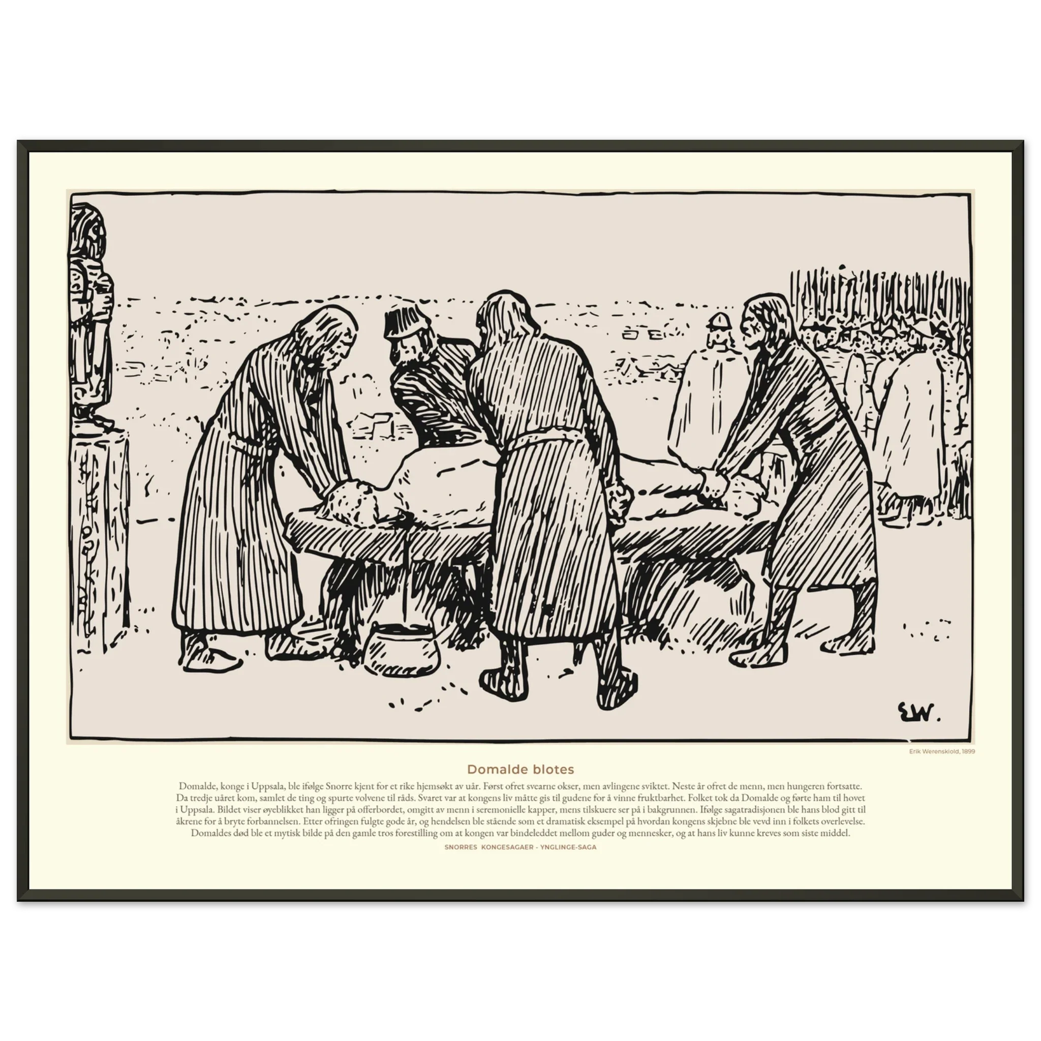 1033-Klassisk plakat i matt papir med metallramme